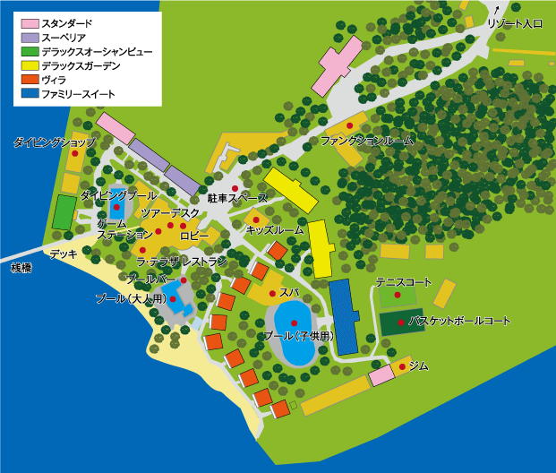 パシフィック セブ リゾート マクタン島 のリゾートマップ セブ王